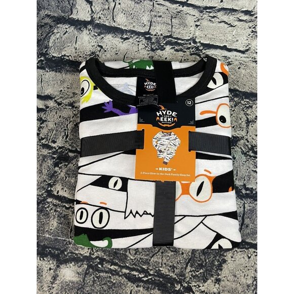 Hyde & Eek! Kid's sz 12 Mummy Halloween Matching Family Pajama 2-pc set - Picture 1 of 7